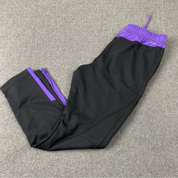Nike Dri-Fit Black Purple Joggers Youth Size XL - Picture 3 of 12